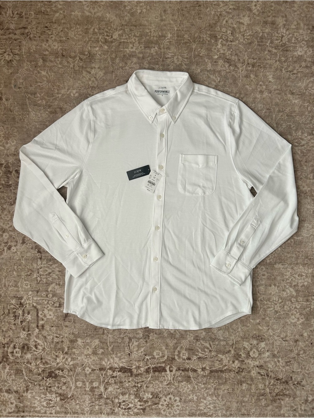 J. Crew White Button-Down Casual Shirt